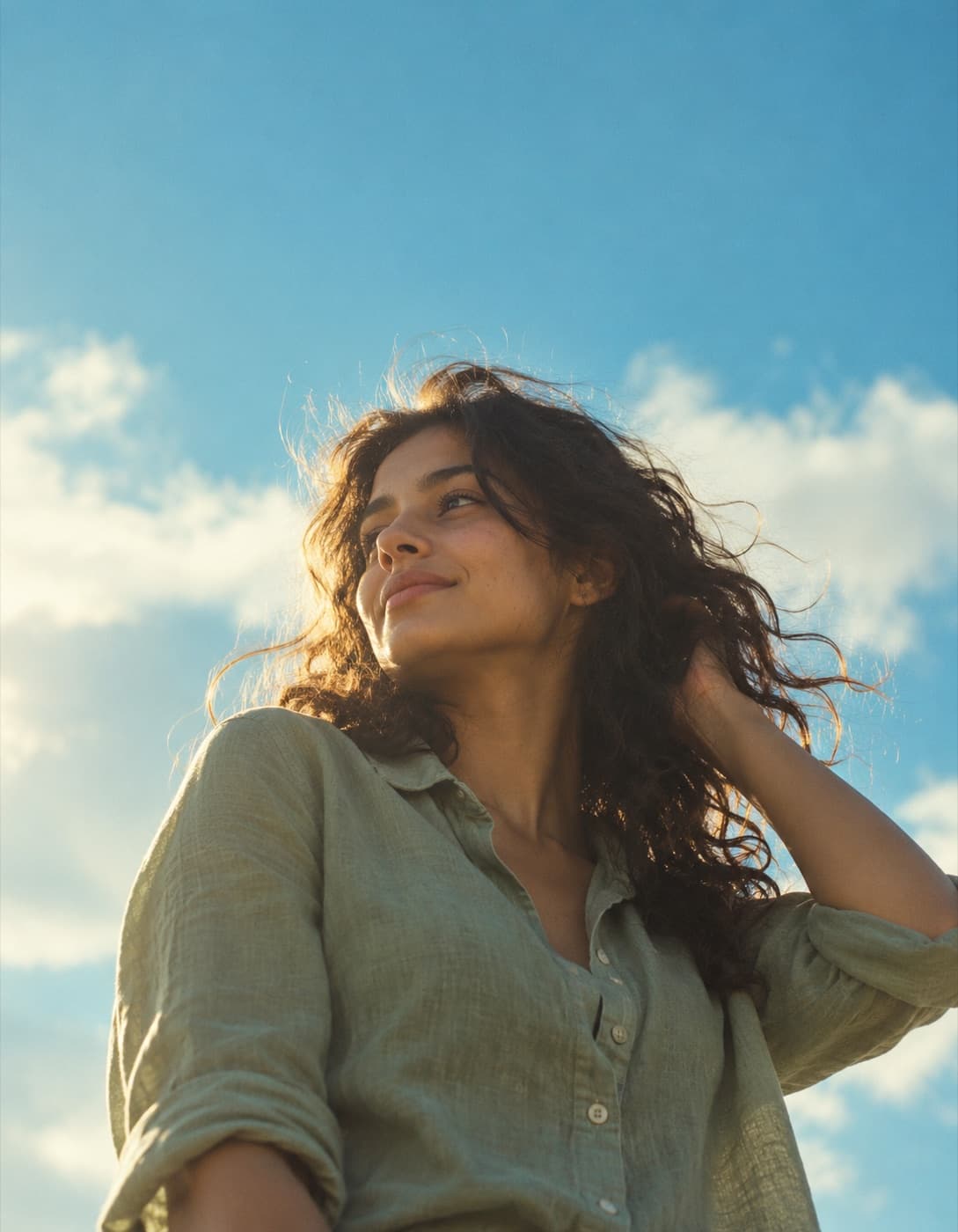 Portrait of a Mandate partner looking toward the horizon